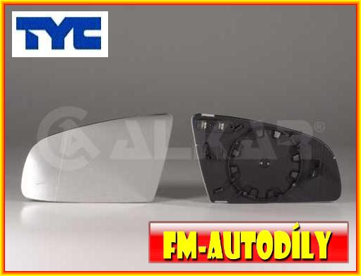 Zrcátko sklo 0009 TYC Audi A4